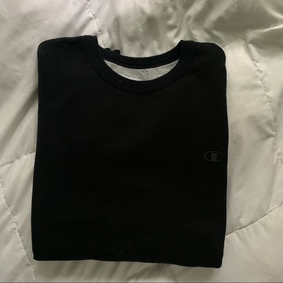 Black Champion Crewneck Sweatshirt - Picture 1 of 3